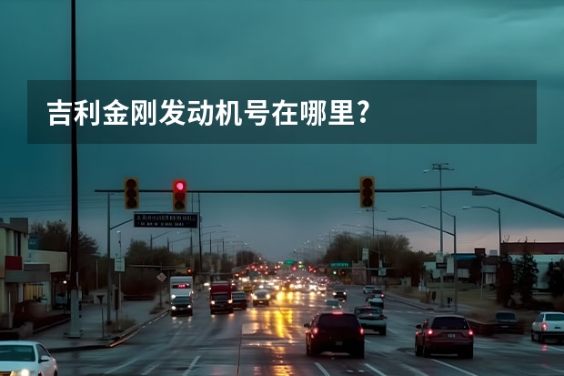 吉利金刚发动机号在哪里?