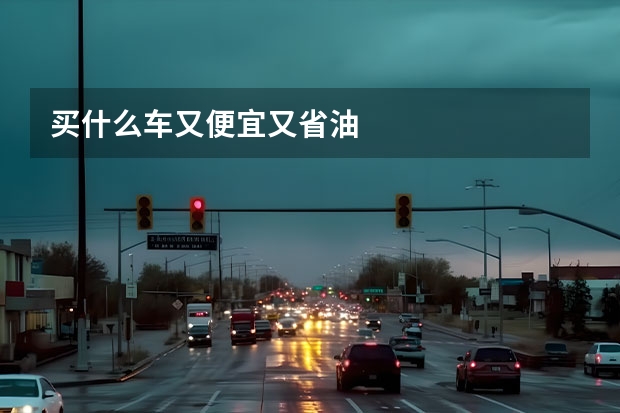 买什么车又便宜又省油