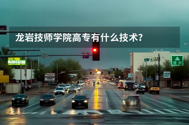 龙岩技师学院高专有什么技术?