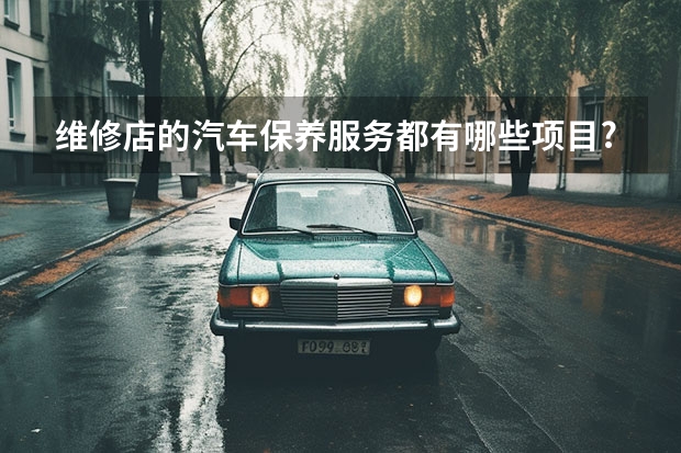 维修店的汽车保养服务都有哪些项目?
