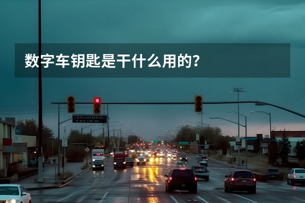 数字车钥匙是干什么用的?